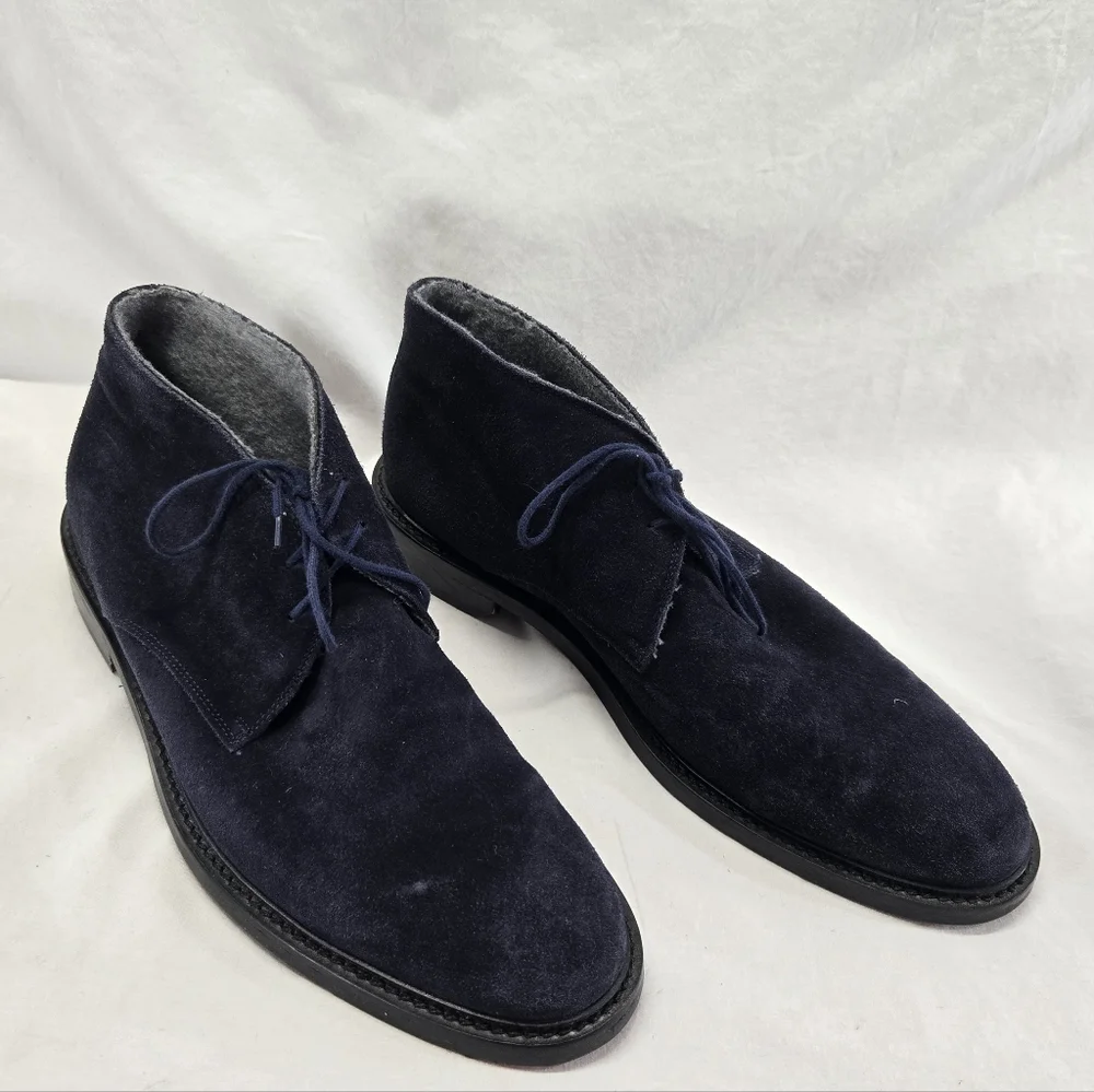 To Boot New York Men's 12 Oliver Chukka Boot Crepe Soles Navy Blue Suede